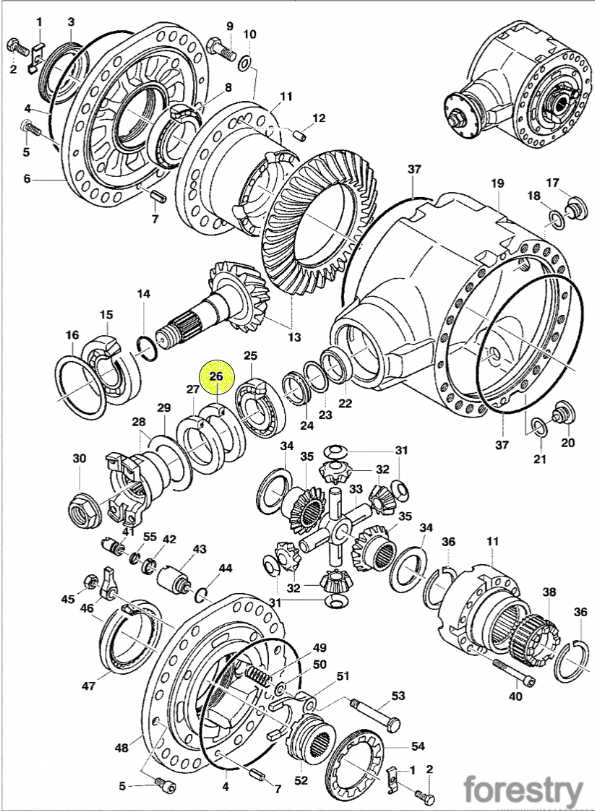 картинка Сальник хвостовика редуктора F054178 John Deere