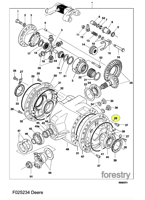 картинка Уплотнительное кольцо F025234 John Deere