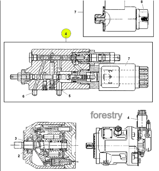 картинка Контроллер насоса вентилятора F074054 John Deere