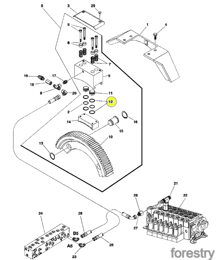 картинка Направляющее кольцо F434129 John Deere