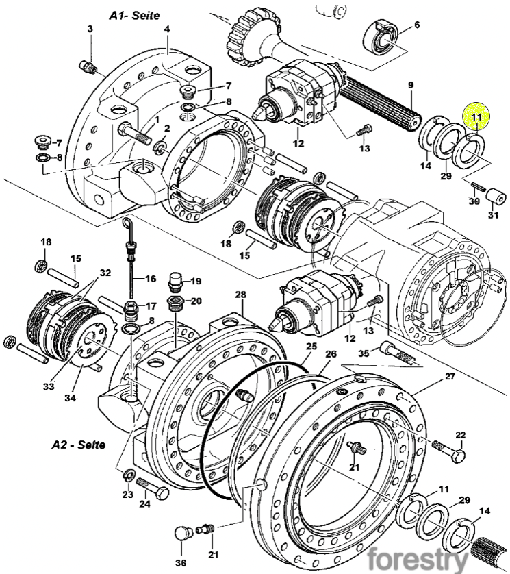 картинка Cальник полуоси F035853 John Deere