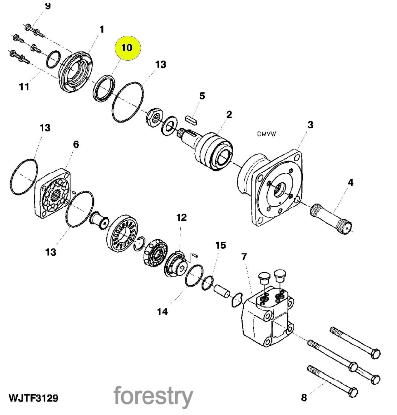 картинка Сальник F069042 John Deere