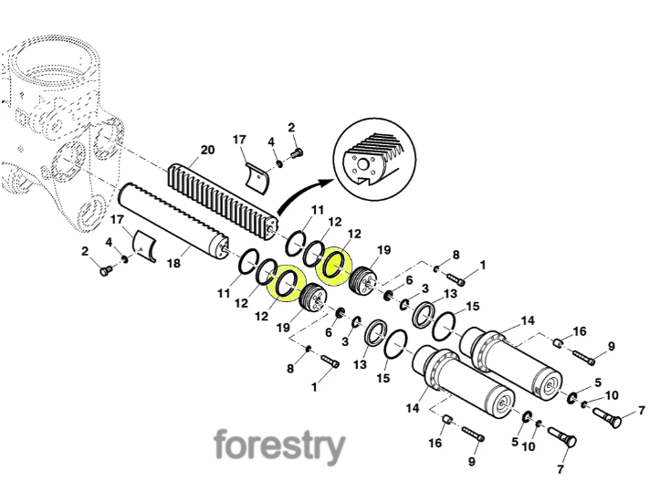 картинка Направляющее кольцо F070145 John Deere