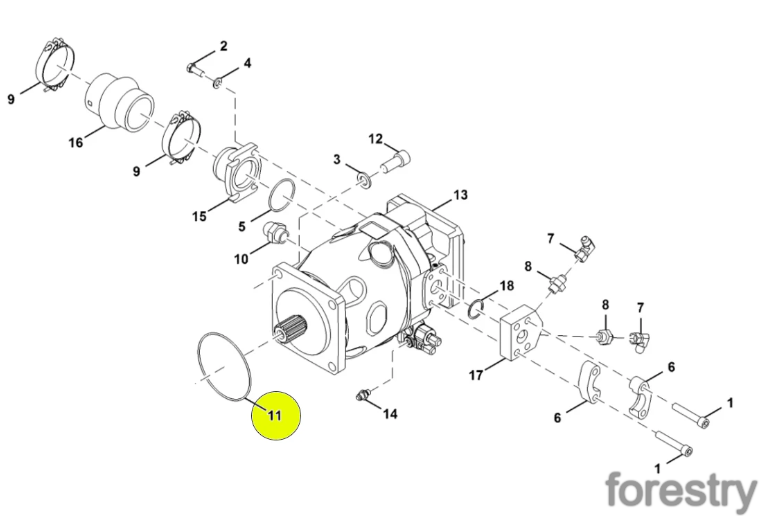 картинка Кольцо уплотнительное F061241 John Deere