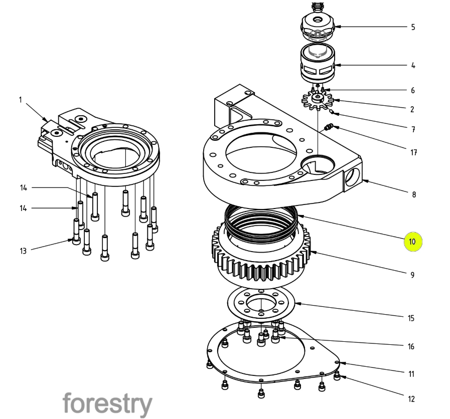 картинка Комплект уплотнений F070190 John Deere