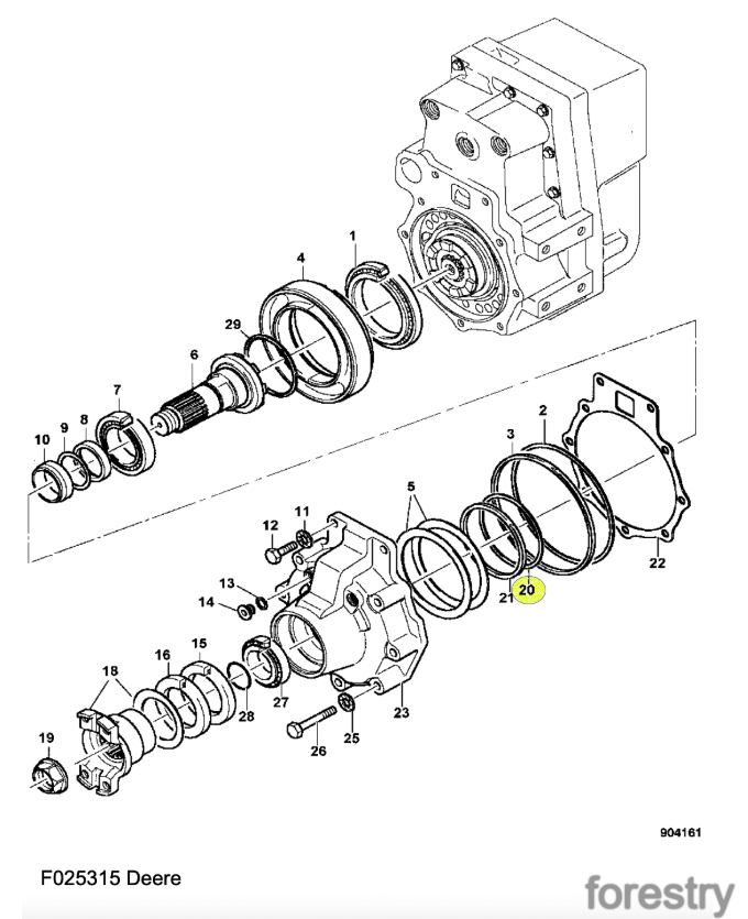 картинка Кольцо F025315 John Deere