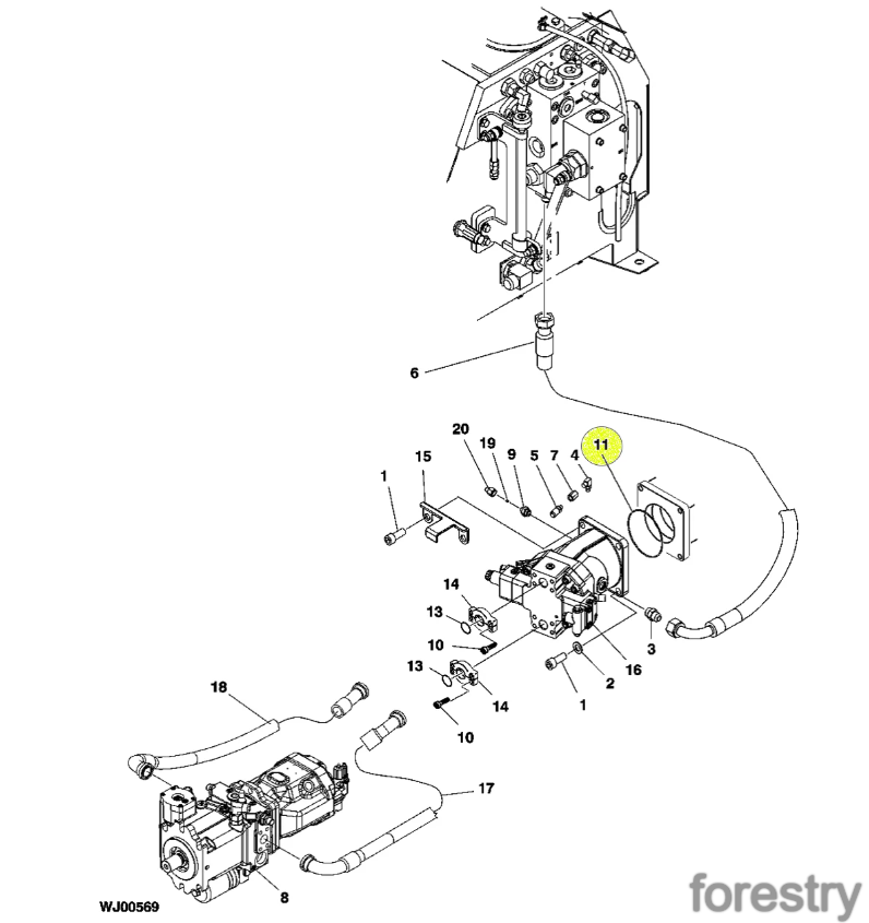 картинка Уплотнительное кольцо F057303 John Deere