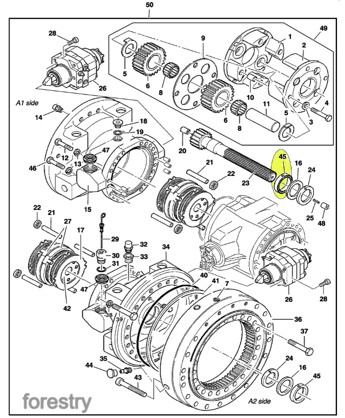 картинка Cальник полуоси F059546 John Deere