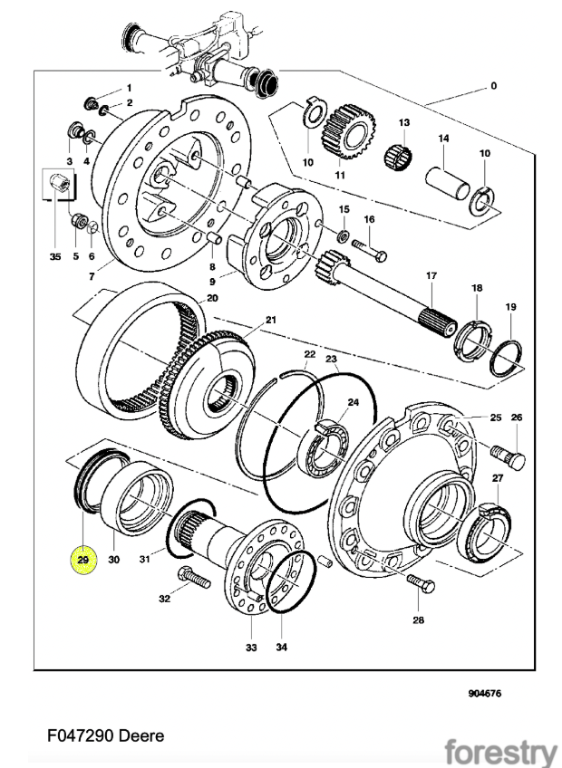картинка Уплотнение F047290 John Deere