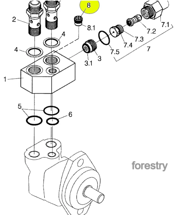 картинка Клапан обратный F008653 John Deere