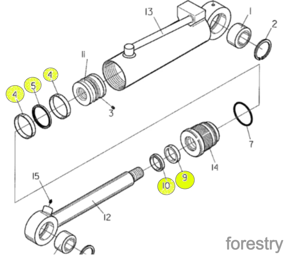 картинка Комплект уплотнений F675811 John Deere