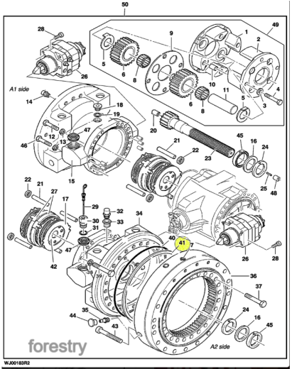 картинка Уплотнение тандемного подшипника F698808 John Deere