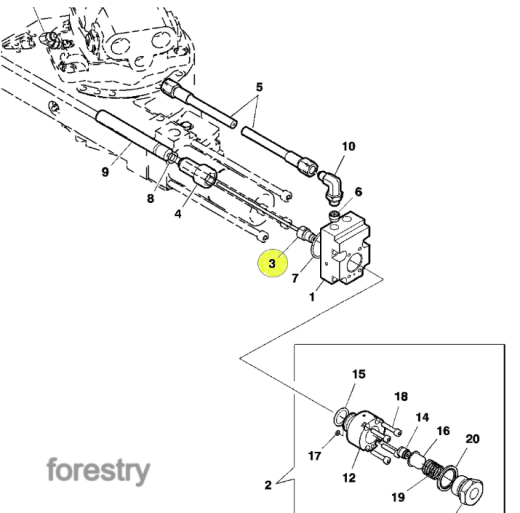 картинка Трубка F061683 John Deere