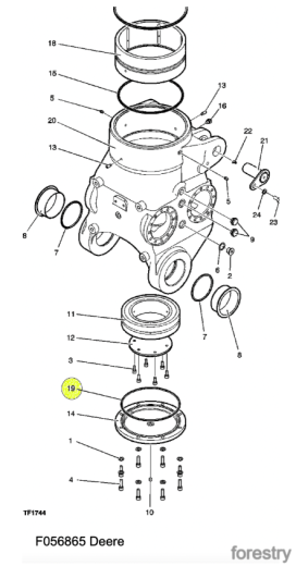 картинка Уплотнительное кольцо F056865 John Deere