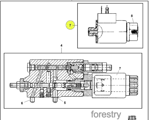картинка Клапан (соленоид) F073931 John Deere