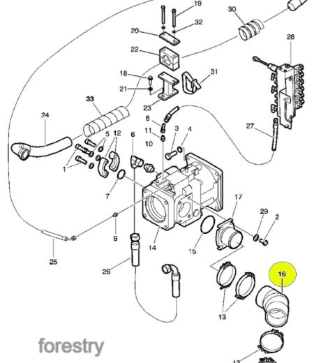 картинка Патрубок F642688 John Deere