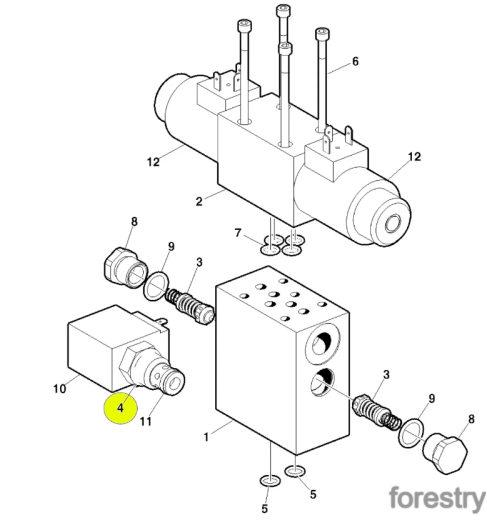 картинка Гидравлический клапан F060194 John Deere