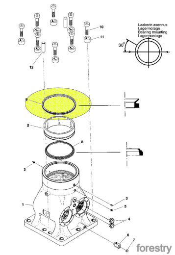 картинка Сальник основания колонны F036631 John Deere